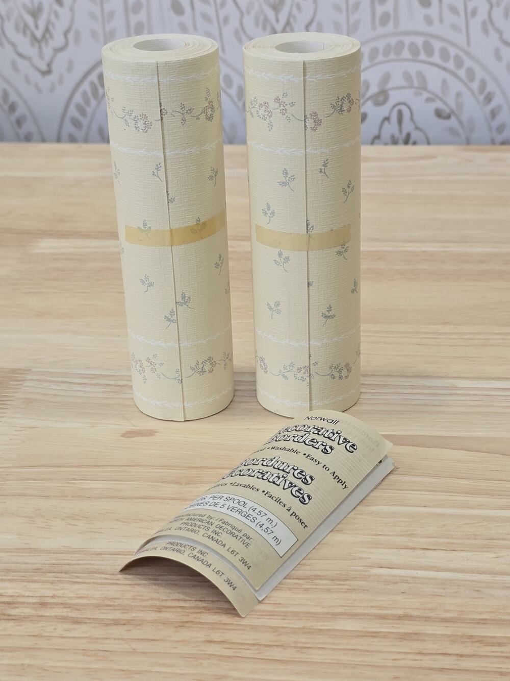 Vintage Shabby Border Wallpaper Norwall Borders 5 yds DB 2055 80's Cottagecore